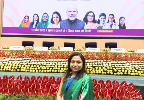 नारी शक्ति वंदन कार्यक्रम में पैरा समुदाय का प्रतिनिधित्व करती नजर आईं पारुल सिंह, समावेशी महिला सशक्तिकरण पर दिया जोर