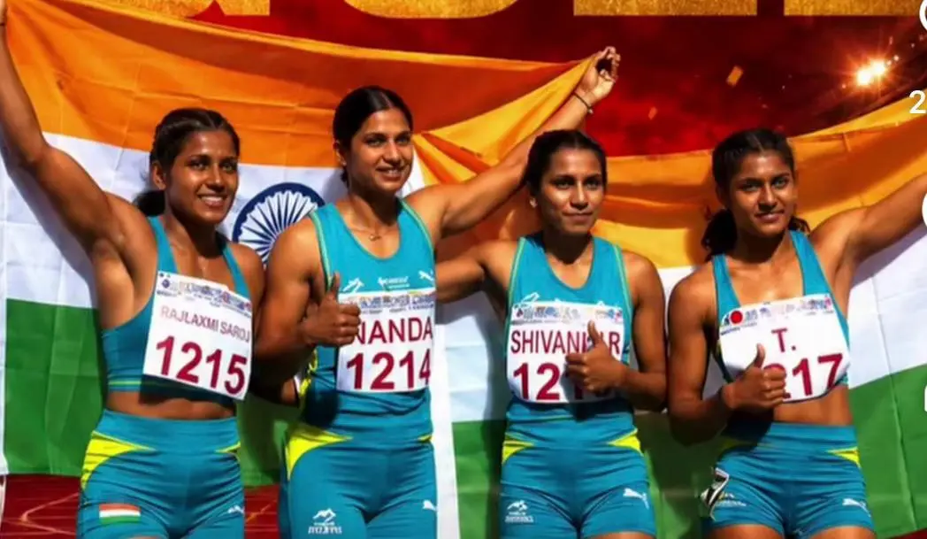 महिला 4×100 मीटर रिले में भारत का स्वर्णिम प्रदर्शन, न्यू ताइपे सिटी एथलेटिक्स ओपन में रिकॉर्ड की बराबरी