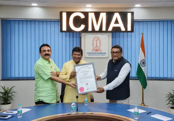 सीएमए रथीन्द्र बोस का आईसीएमएआई में स्वागत, पेशेवर मूल्यों और राष्ट्र निर्माण के प्रति प्रतिबद्धता दोहराई