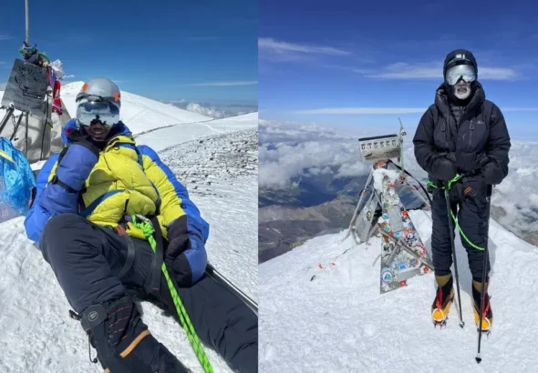 72 साल के दादा और 17 साल के पोते ने साथ फतह किया माउंट एल्ब्रुस, अब सेवन समिट्स पर नजर