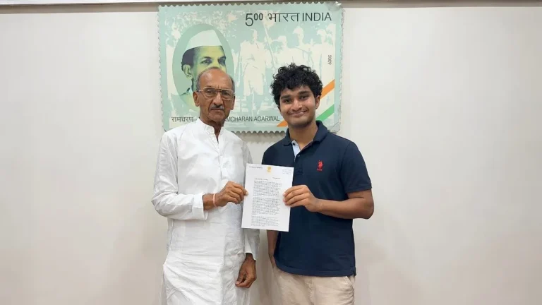 जयप्रकाश अग्रवाल ने दृष्टिबाधित विद्यार्थियों के लिए Advik Bansal की मुहिम को दिया समर्थन